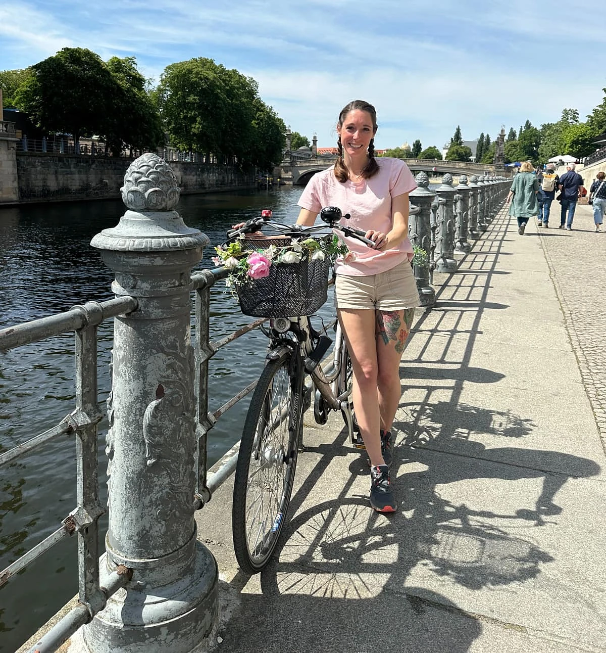 One of six Embry-Riddle students to earn Gilman Scholarships this year, Amanda DePue traveled to Berlin as part of the program. There, decorated bicycles like the one pictured here were scattered throughout the city. During the program, she also traveled to Prague, where she and classmates went on a tour of the Prague Airport to observe the facility's operations management. (Photo: Amanda DePue)